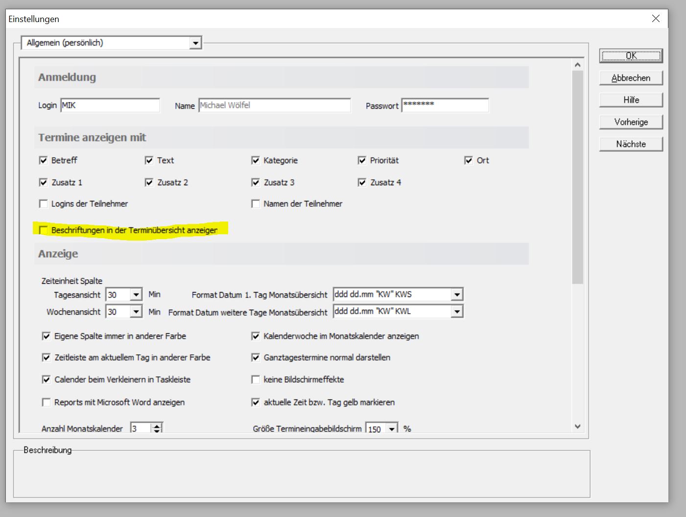 Beschriftungenanzeigen