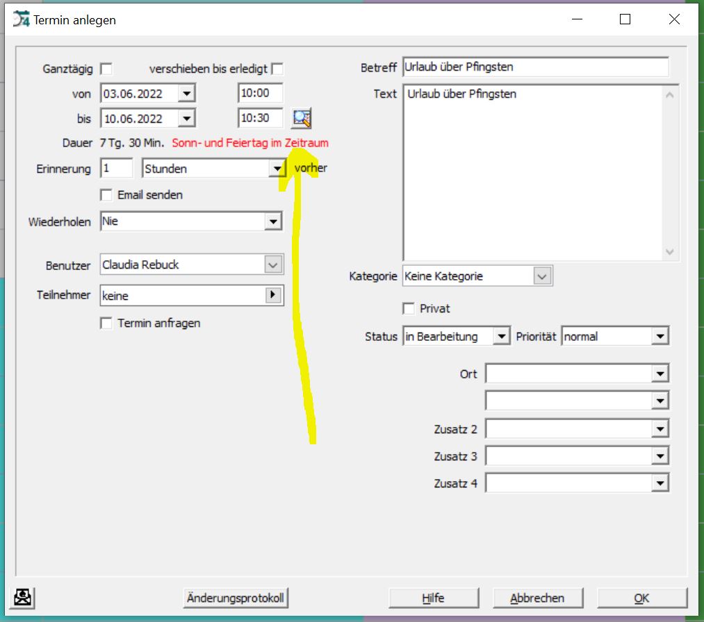 TerminanzeigeueberSonntagundFeiertag
